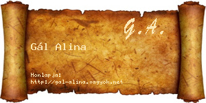 Gál Alina névjegykártya