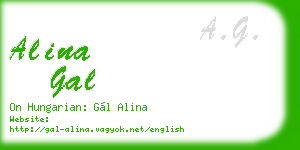 alina gal business card
